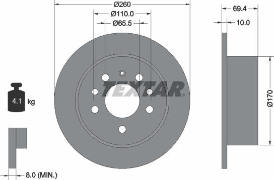 Textar 92068800 - Kočioni disk www.molydon.hr