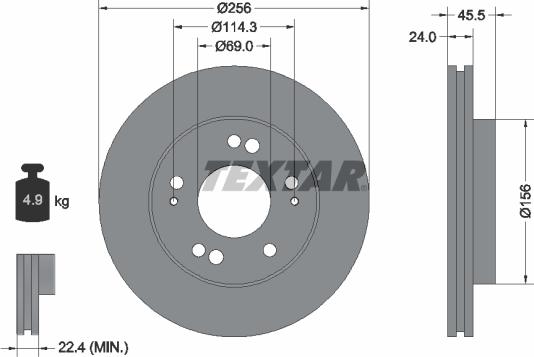 Textar 92063000 - Kočioni disk www.molydon.hr