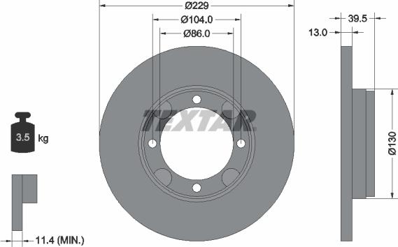 Textar 92062500 - Kočioni disk www.molydon.hr