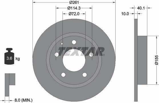 Textar 92062100 - Kočioni disk www.molydon.hr