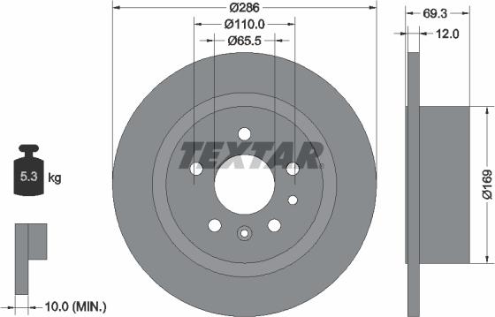 Textar 92067000 - Kočioni disk www.molydon.hr