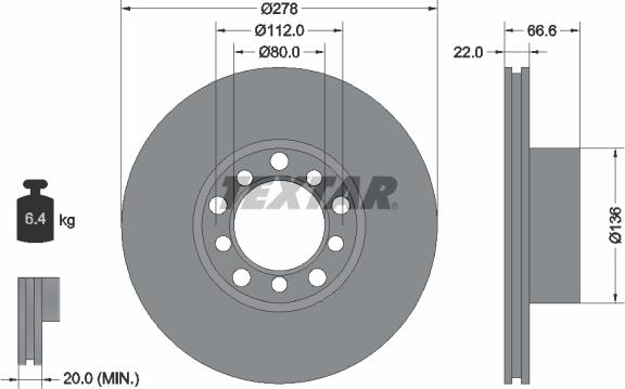 Textar 92009800 - Kočioni disk www.molydon.hr