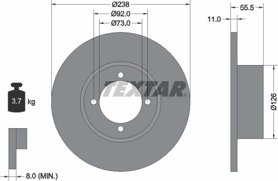 Textar 92005400 - Kočioni disk www.molydon.hr