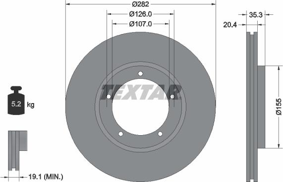 Textar 92006100 - Kočioni disk www.molydon.hr