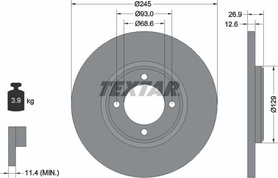 Textar 92008200 - Kočioni disk www.molydon.hr