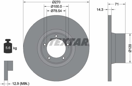 Textar 92014900 - Kočioni disk www.molydon.hr