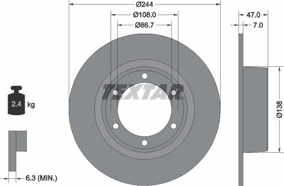 Textar 92014400 - Kočioni disk www.molydon.hr