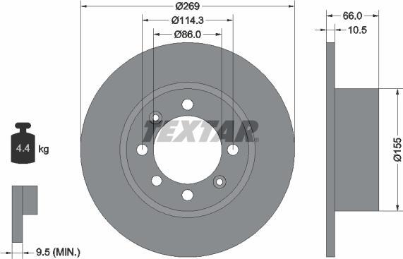 Textar 92010000 - Kočioni disk www.molydon.hr