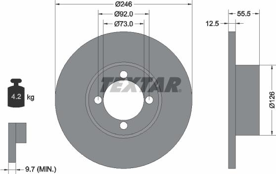 Textar 92010700 - Kočioni disk www.molydon.hr