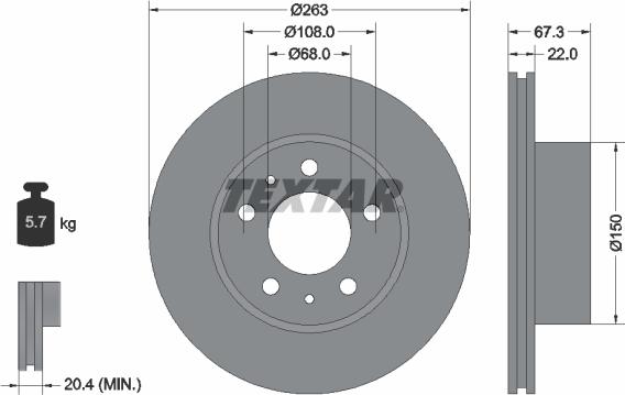 Textar 92018600 - Kočioni disk www.molydon.hr