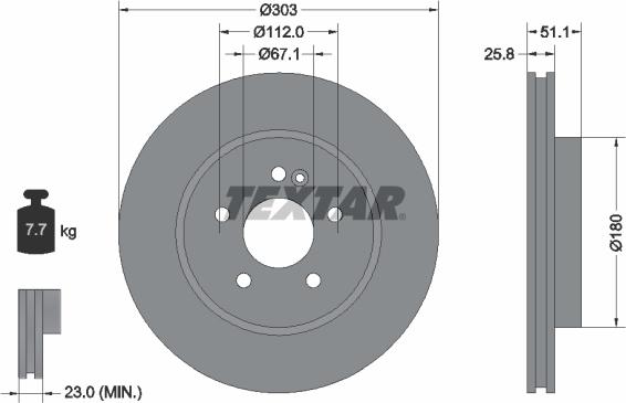 Textar 92089900 - Kočioni disk www.molydon.hr