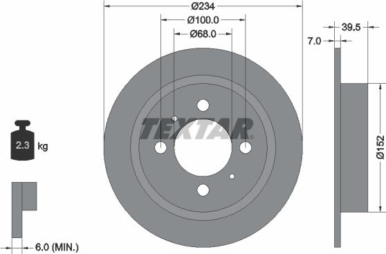 Textar 92080000 - Kočioni disk www.molydon.hr