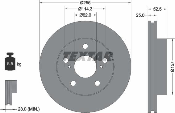 Textar 92080800 - Kočioni disk www.molydon.hr