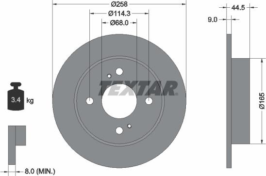 Textar 92080200 - Kočioni disk www.molydon.hr