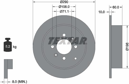 Textar 92080700 - Kočioni disk www.molydon.hr