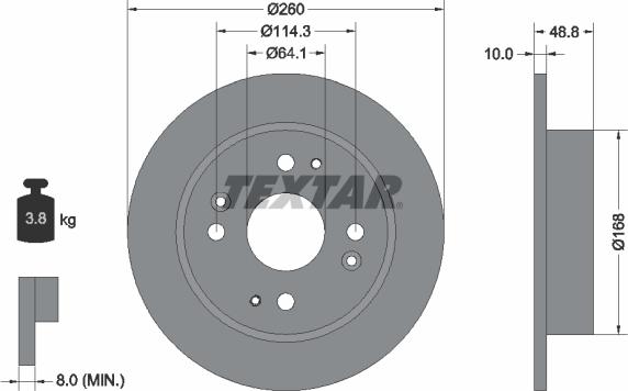 Textar 92081700 - Kočioni disk www.molydon.hr