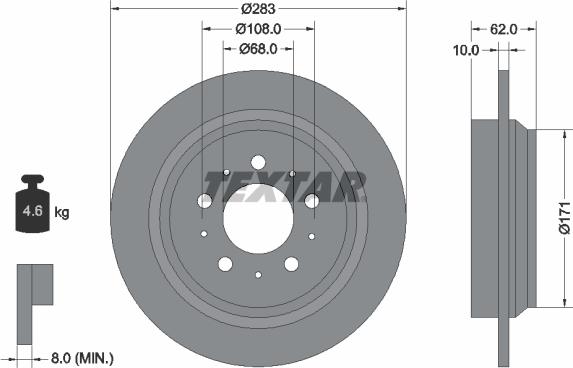 Textar 92088605 - Kočioni disk www.molydon.hr