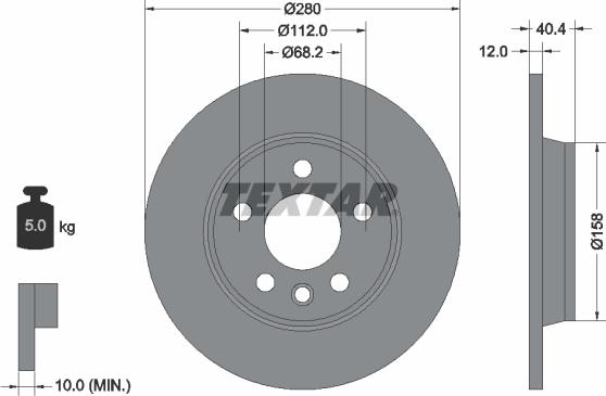 Textar 92083905 - Kočioni disk www.molydon.hr