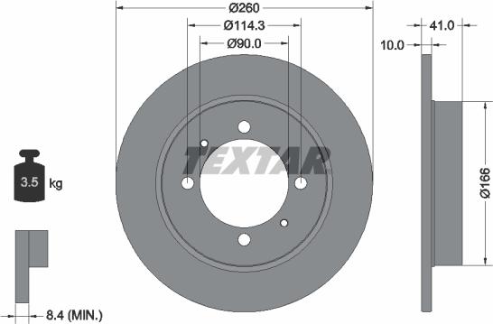 Textar 92083005 - Kočioni disk www.molydon.hr