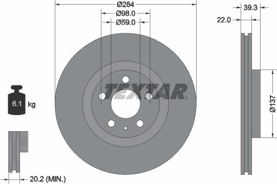 Textar 92083200 - Kočioni disk www.molydon.hr