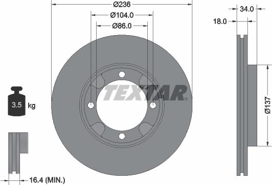 Textar 92082100 - Kočioni disk www.molydon.hr