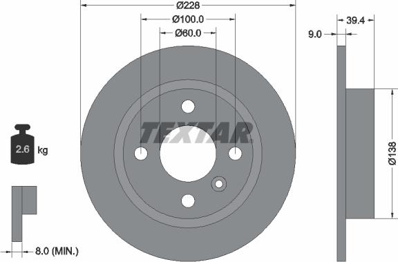 Textar 92082800 - Kočioni disk www.molydon.hr