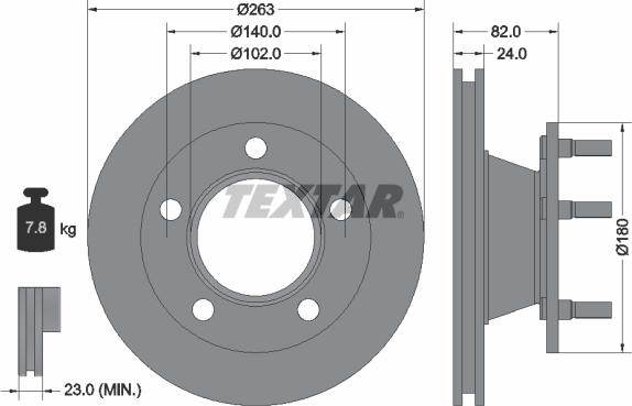 Textar 92087300 - Kočioni disk www.molydon.hr