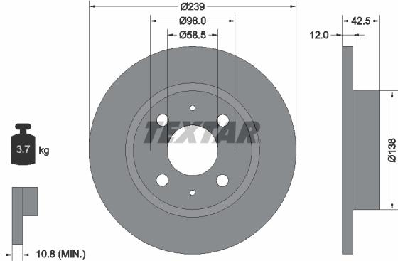 Textar 92039100 - Kočioni disk www.molydon.hr