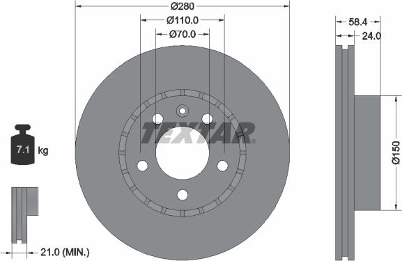 Textar 92039300 - Kočioni disk www.molydon.hr