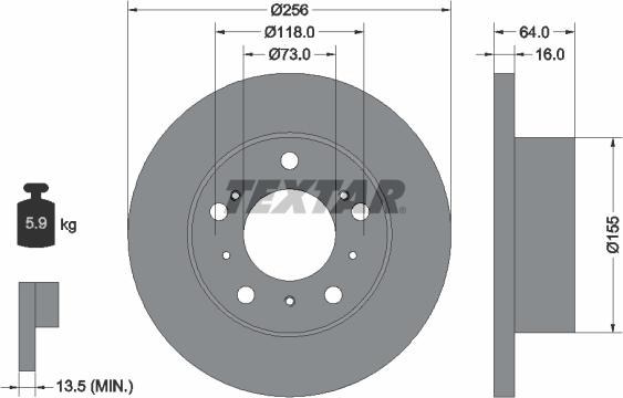 Textar 92034400 - Kočioni disk www.molydon.hr