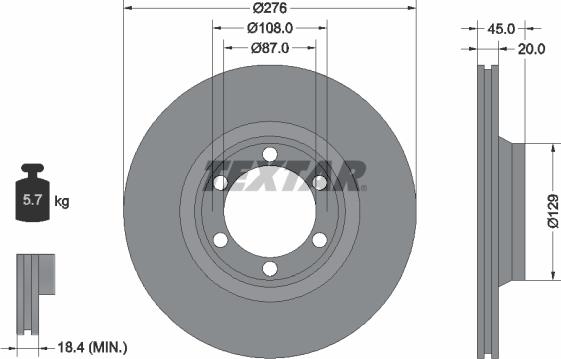 Textar 92035000 - Kočioni disk www.molydon.hr