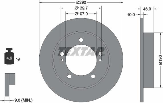 Textar 92036600 - Kočioni disk www.molydon.hr