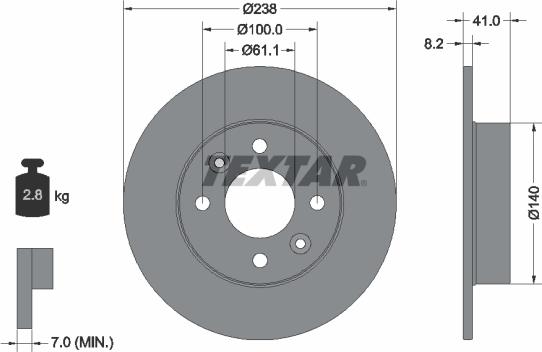 Textar 92036000 - Kočioni disk www.molydon.hr