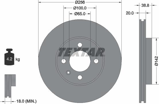 Textar 92036805 - Kočioni disk www.molydon.hr