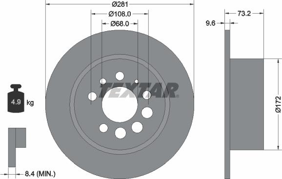 Textar 92031400 - Kočioni disk www.molydon.hr