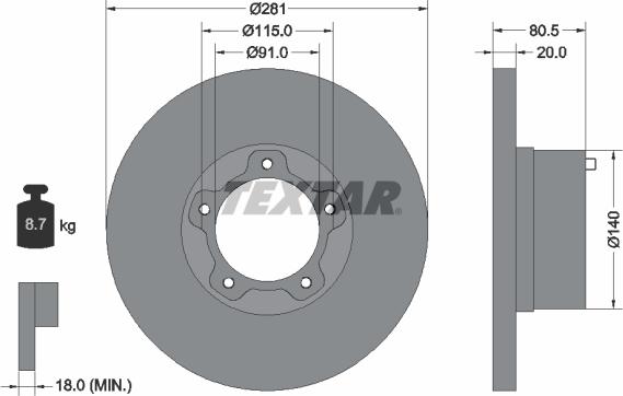 Textar 92031500 - Kočioni disk www.molydon.hr