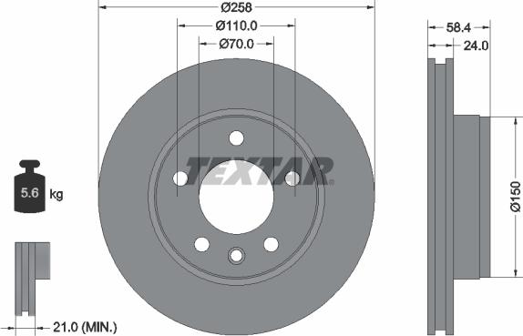 Textar 92038100 - Kočioni disk www.molydon.hr