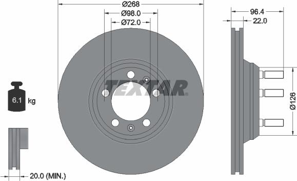 Textar 92033600 - Kočioni disk www.molydon.hr