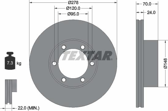 Textar 92033100 - Kočioni disk www.molydon.hr