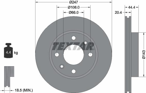 Textar 92033800 - Kočioni disk www.molydon.hr