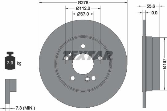 Textar 92032705 - Kočioni disk www.molydon.hr