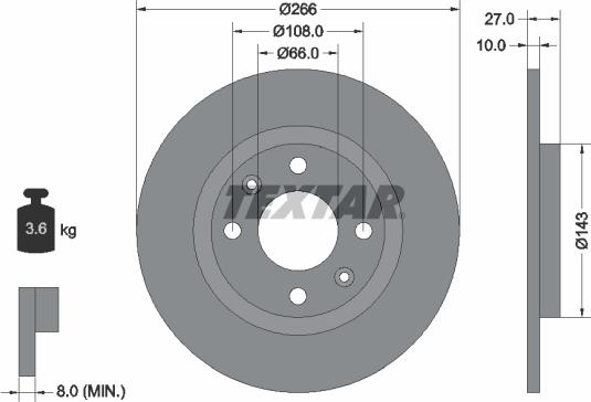 Textar 92029900 - Kočioni disk www.molydon.hr