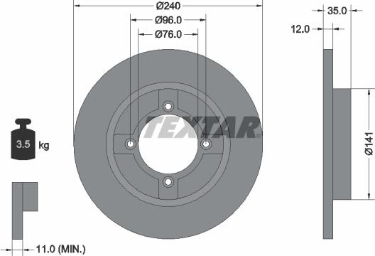 Textar 92029300 - Kočioni disk www.molydon.hr