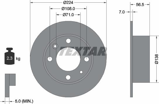 Textar 92026900 - Kočioni disk www.molydon.hr