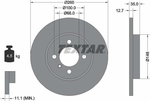 Textar 92026400 - Kočioni disk www.molydon.hr