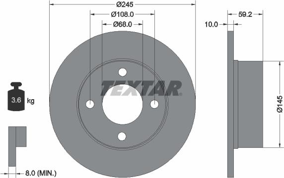 Textar 92026100 - Kočioni disk www.molydon.hr