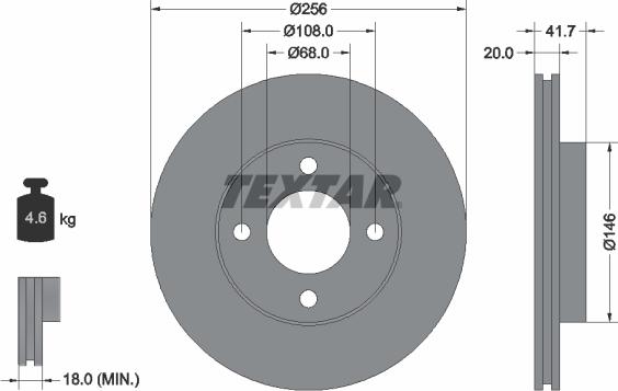 Textar 92026200 - Kočioni disk www.molydon.hr