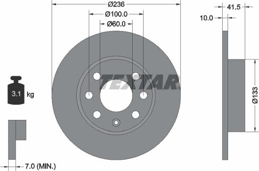 Textar 92020800 - Kočioni disk www.molydon.hr