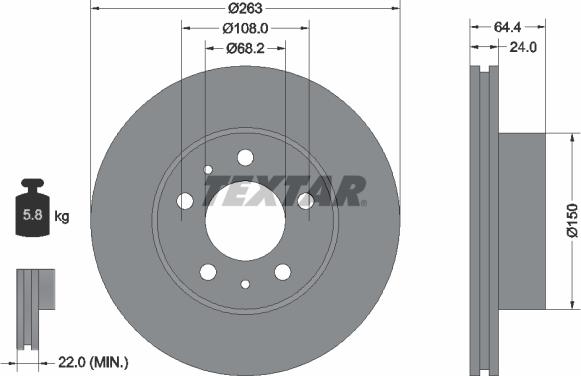 Textar 92021800 - Kočioni disk www.molydon.hr