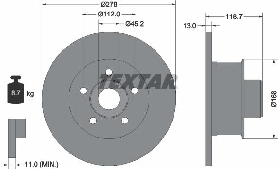 Textar 92022000 - Kočioni disk www.molydon.hr